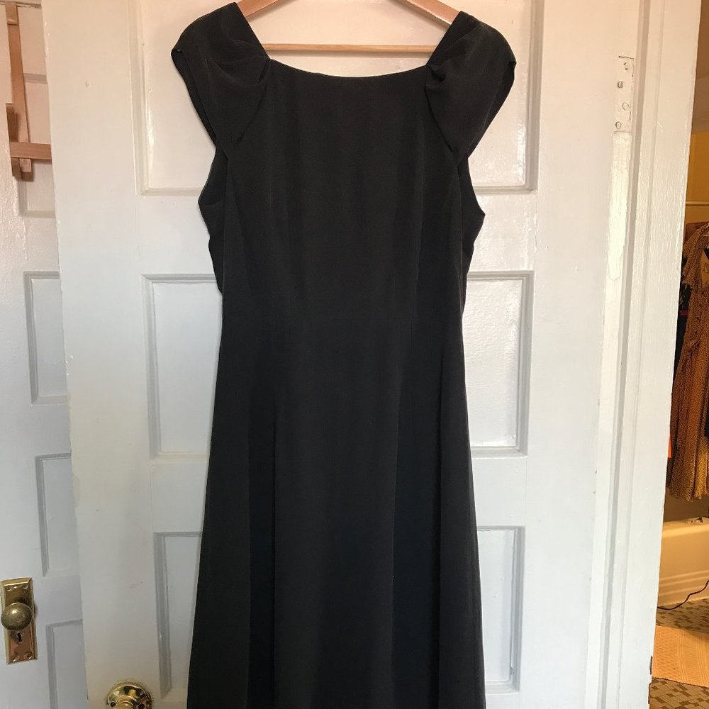 Black Silk Barneys A-Line Dress